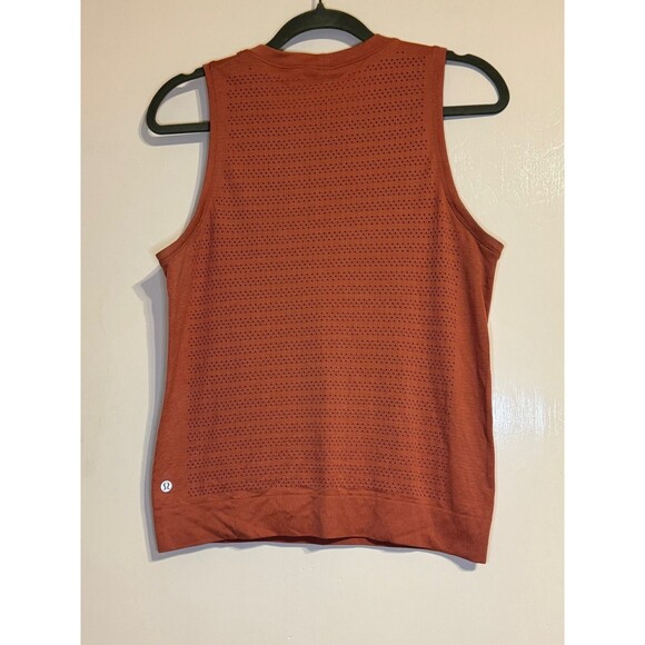 Lululemon Breeze By Muscle Tank Top Squad Brick Orange Without size tag (Size 6) - Picture 4 of 7